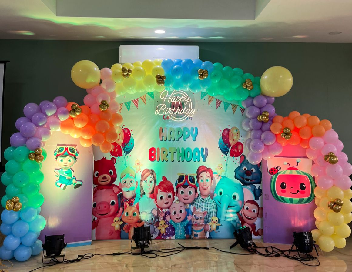Coco melon Theme Happy Birthday Balloon Decoration – ShilpaMart