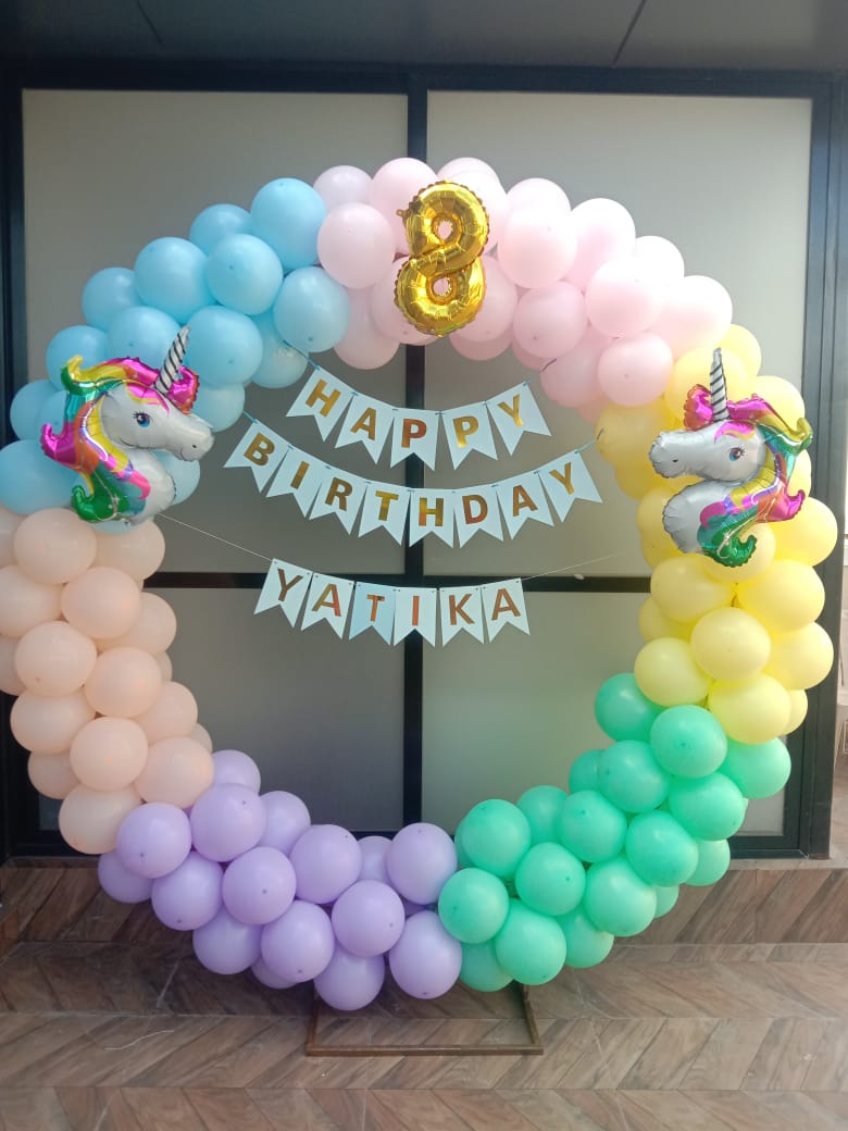 Unicorn Theme Birthday Balloon Decoration – ShilpaMart